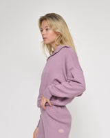 Knit Half Zip Sweater Lavender Frost