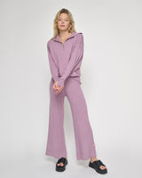 Knit Half Zip Sweater Lavender Frost