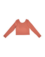 Essential Cropped Longsleeve Coral Pink
