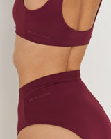 Bikini Bottom High Waist Dark Berry