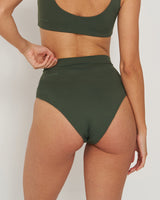 Bikini Bottom High Waist Forest Green