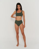 Bikini Bottom High Waist Forest Green