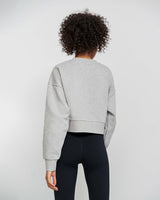 Essential Cropped Sweater Light Grey