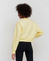 Essential Cropped Sweater Pale Yellow