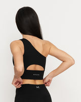 Essential One Shoulder Bra Night Black