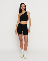Essential One Shoulder Bra Night Black