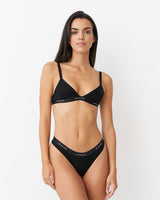 Everyday High Cut Thong Night Black