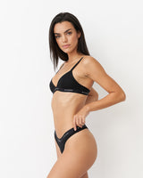 3er-Set Everyday High Cut Thong Night Black