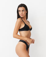 3er-Set Everyday High Cut Thong Night Black