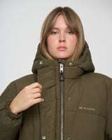 Everyday Long Puffer Jacket Forest Green