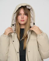 Everyday Long Puffer Jacket Light Beige