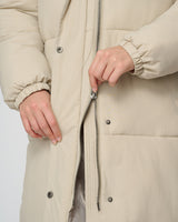 Everyday Long Puffer Jacket Light Beige
