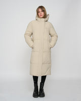 Everyday Long Puffer Jacket Light Beige