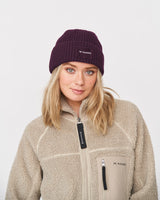 Ribbed Cotton Beanie Dark Berry