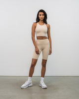 Essential Biker Shorts Light Beige