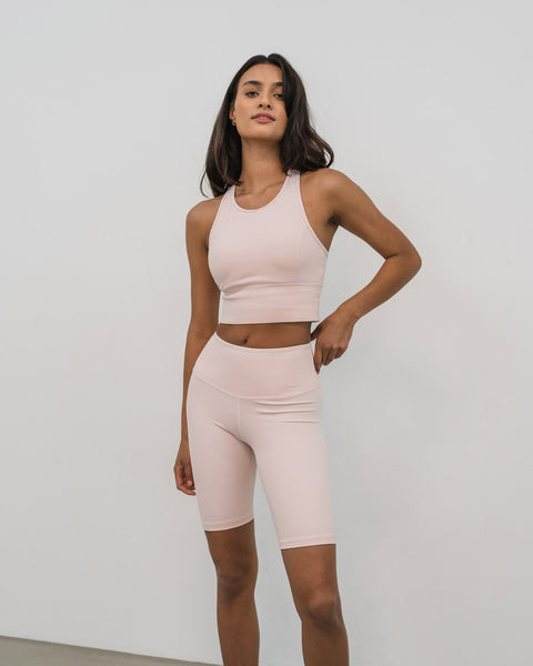 Baby pink biker shorts new arrivals