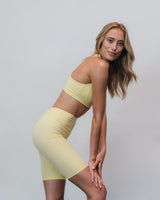Essential Biker Shorts Pale Yellow