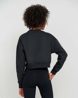 Essential Cropped Sweater Night Black