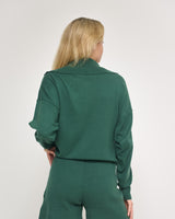 Knit Half Zip Sweater Dark Ivy