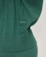 Knit Half Zip Sweater Dark Ivy