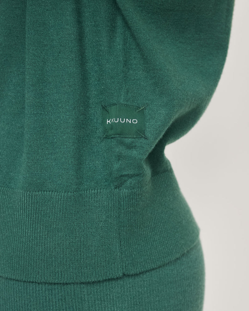 Knit Half Zip Sweater Dark Ivy