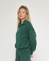Knit Half Zip Sweater Dark Ivy
