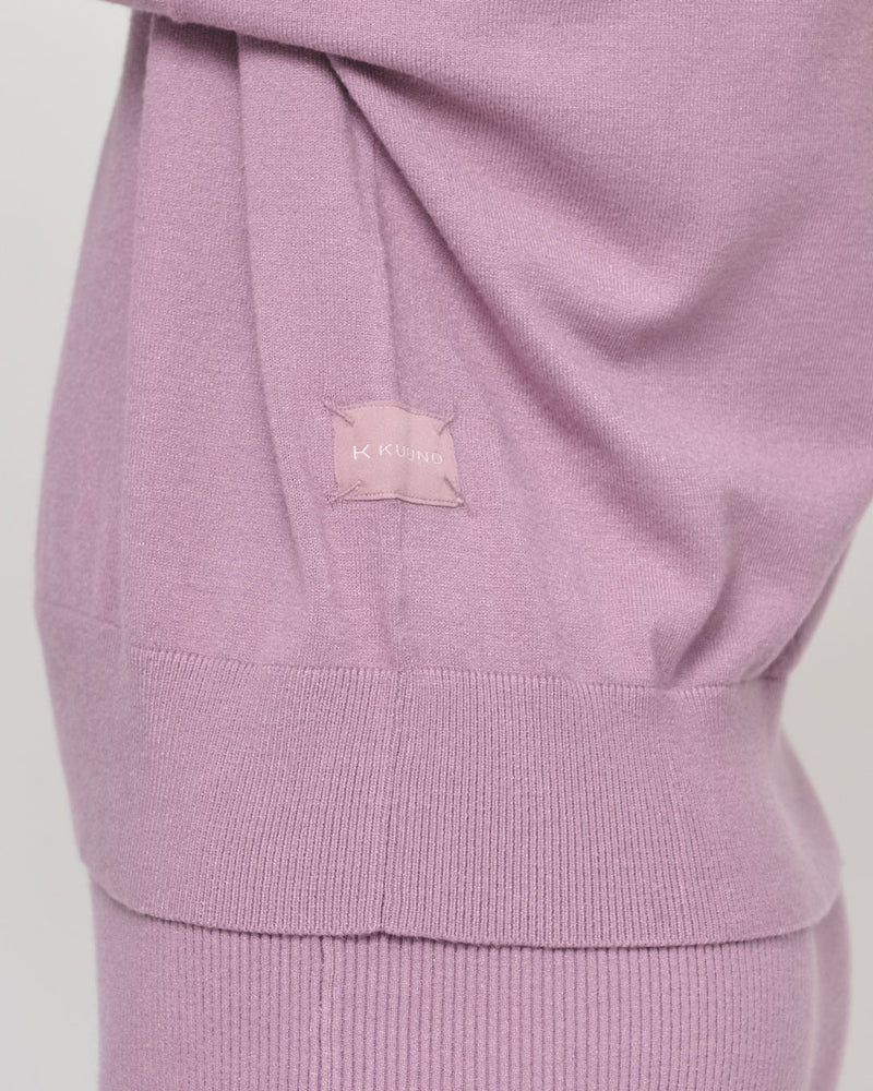 Knit Half Zip Sweater Lavender Frost