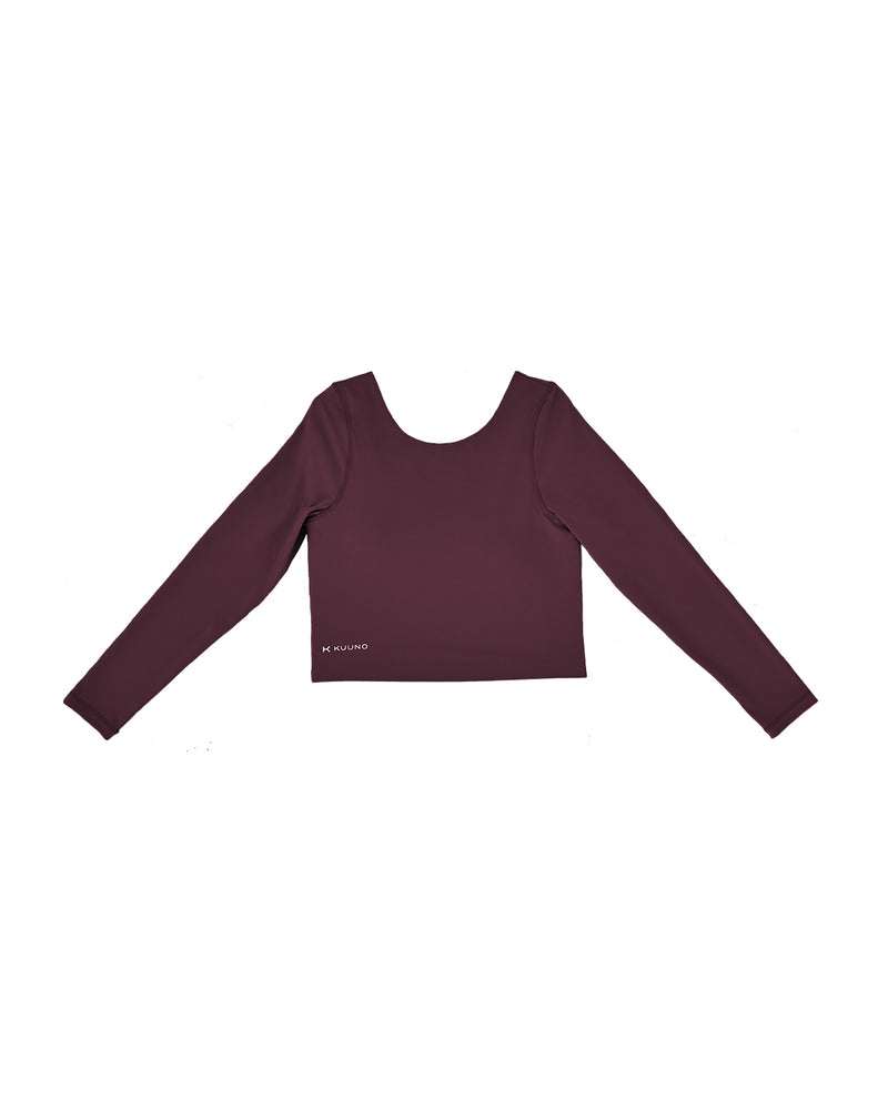 Essential Cropped Longsleeve Dark Berry