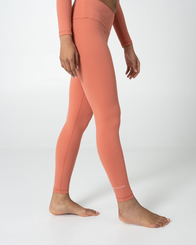 Essential Crossover High Waist Tights Coral Pink