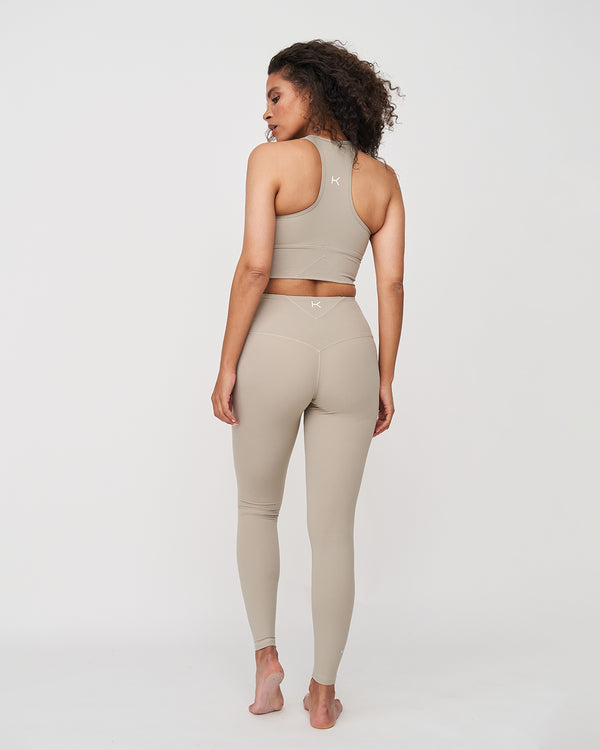 Tall Essential High Waist Tights Deep Sand