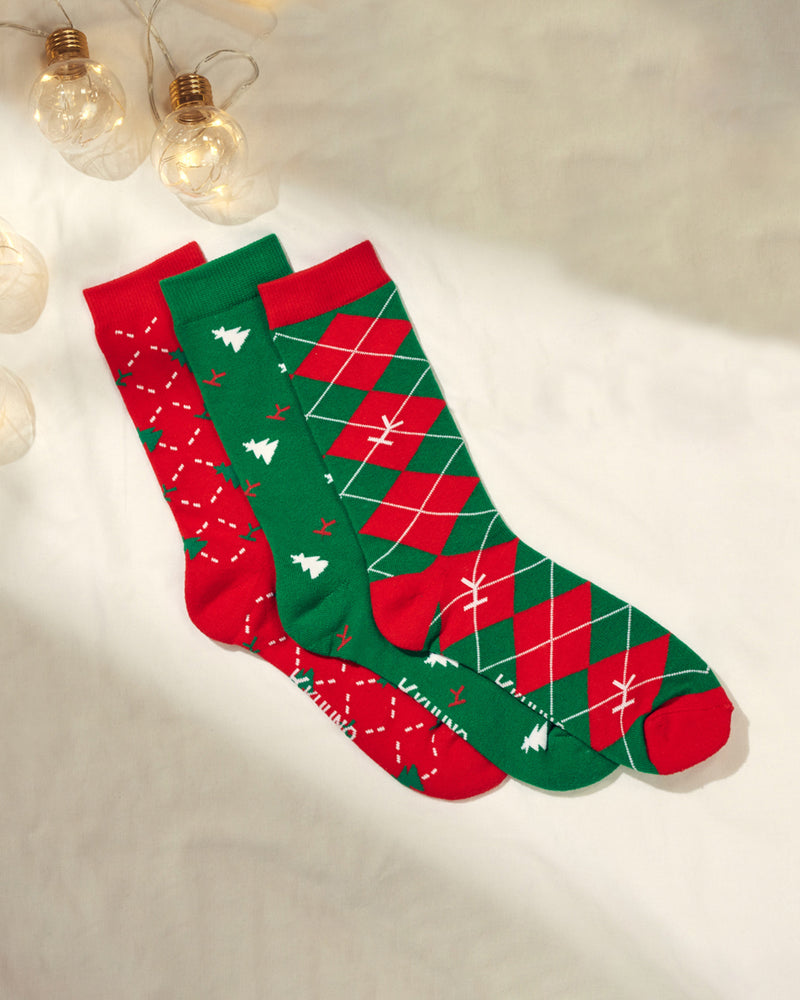 3er-Set Christmas Socks