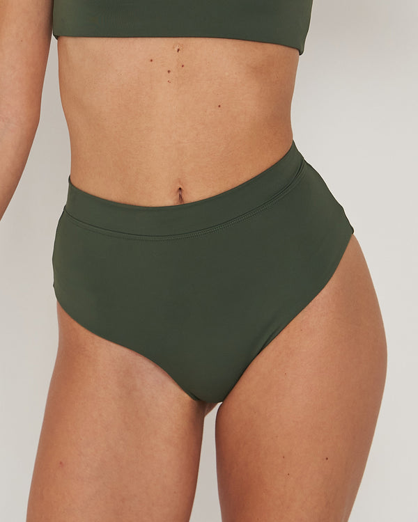 Bikini Bottom High Waist Forest Green