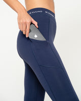 Dynamic High Waist Tights Navy Blue