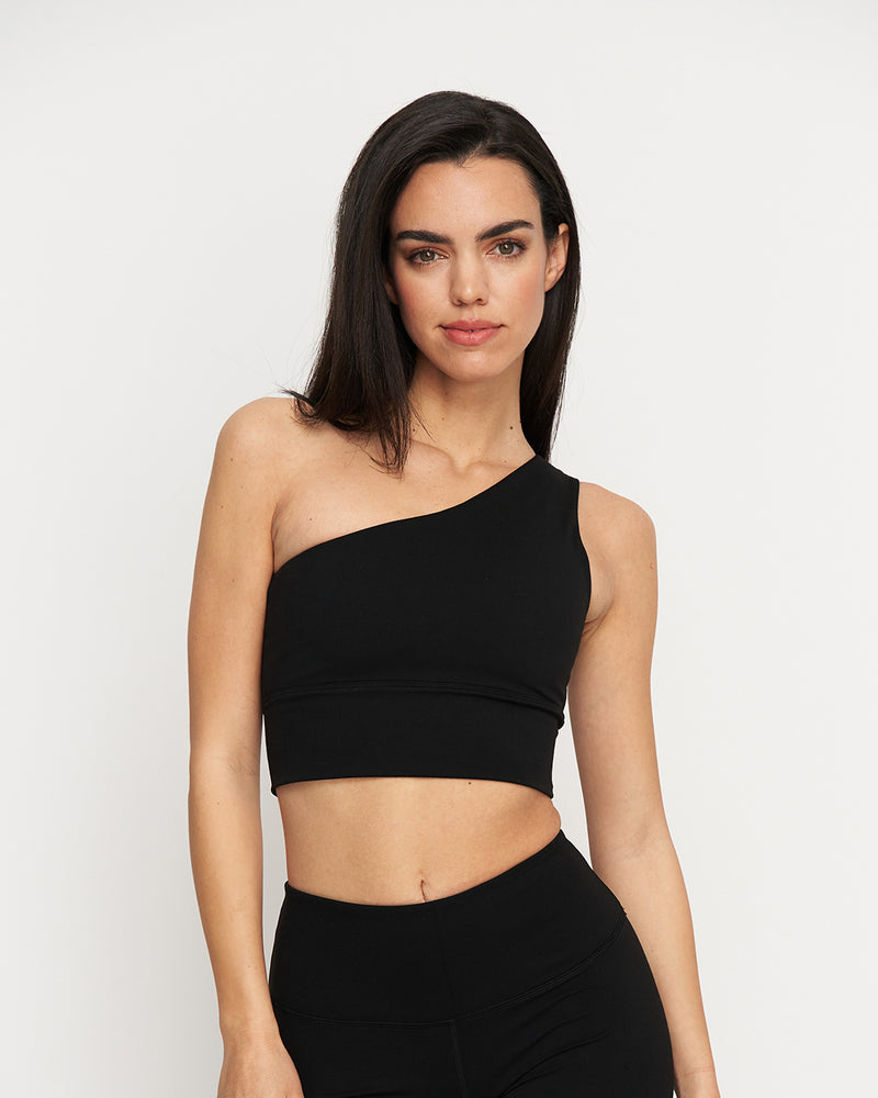 Essential One Shoulder Bra Night Black