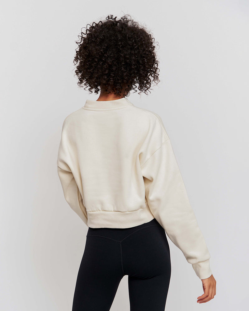 Essential Cropped Sweater Light Beige