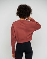 Essential Cropped Sweater Marsala Red