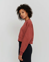 Essential Cropped Sweater Marsala Red