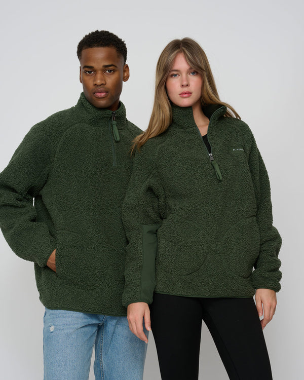 Everyday half zip fleece forest green