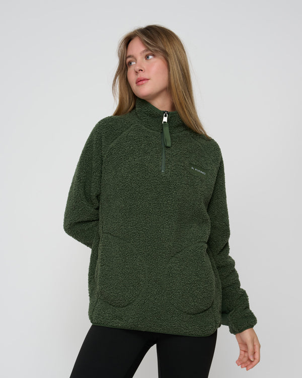 Everyday half zip fleece forest green