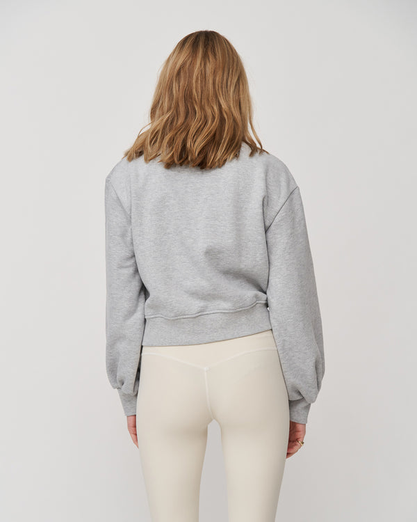Everyday Half Zip Sweater Light Grey
