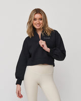 Everyday Half Zip Sweater Night Black