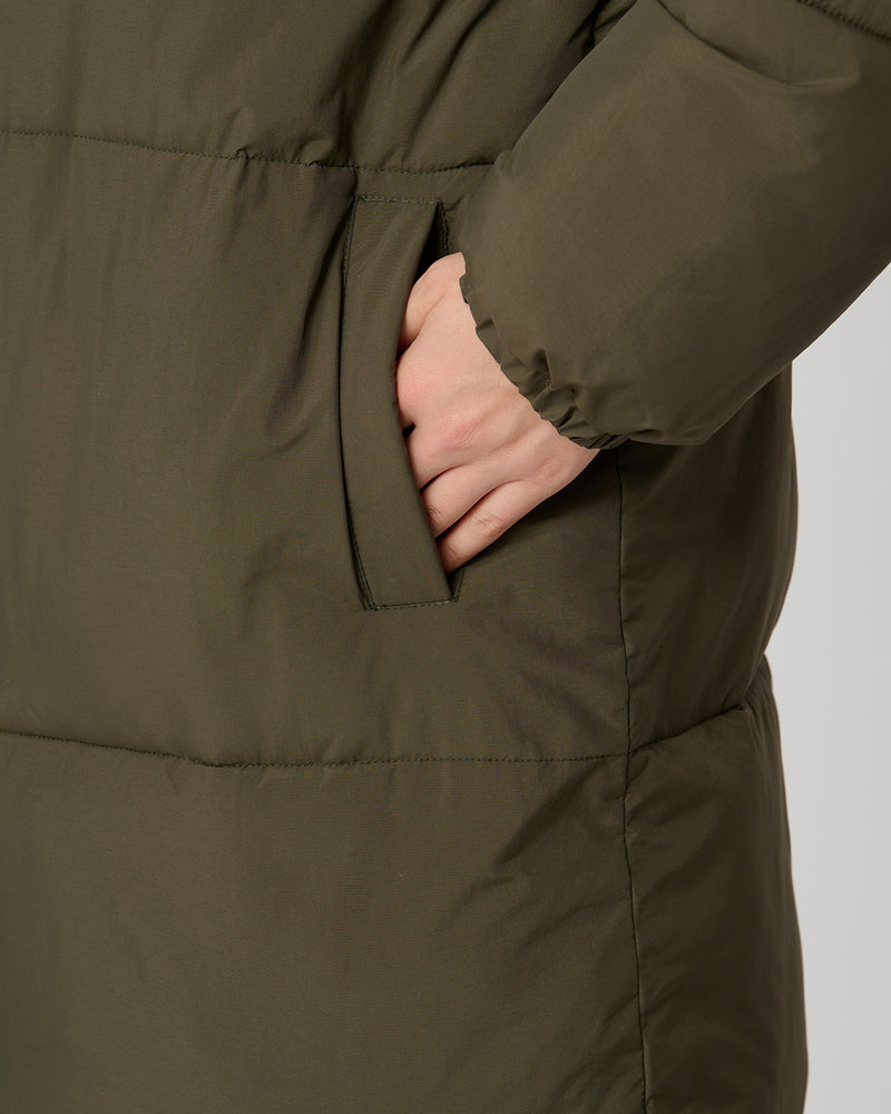 Everyday Long Puffer Jacket Forest Green