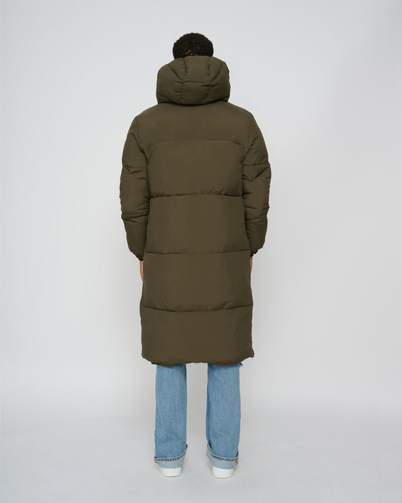 Everyday Long Puffer Jacket Forest Green