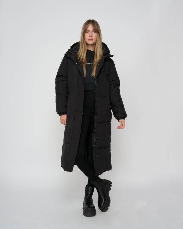 Everyday Long Puffer Jacket Night Black