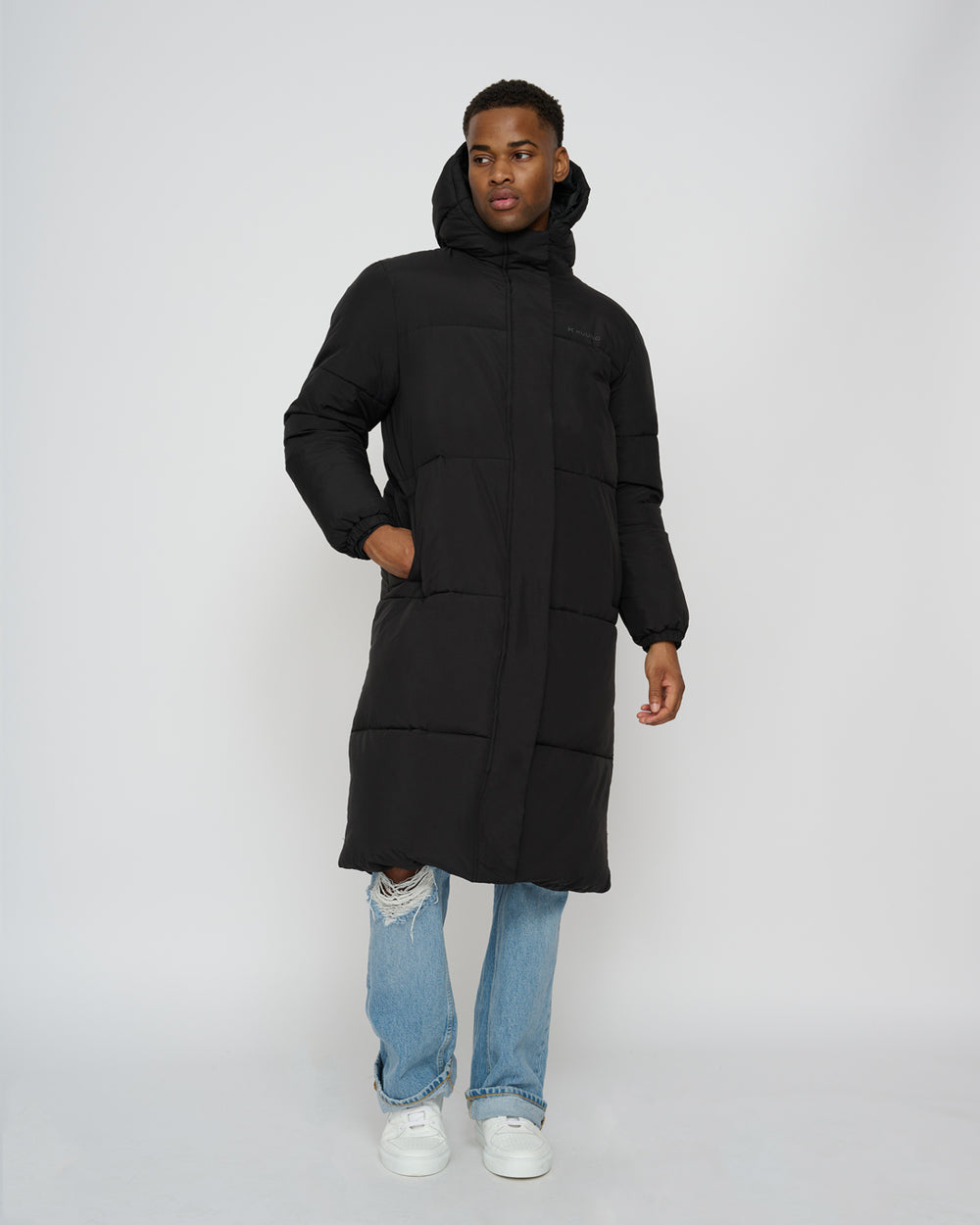 Black winter puffer jacket outlet