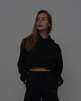 Haderlump Cropped Hoodie Night Black