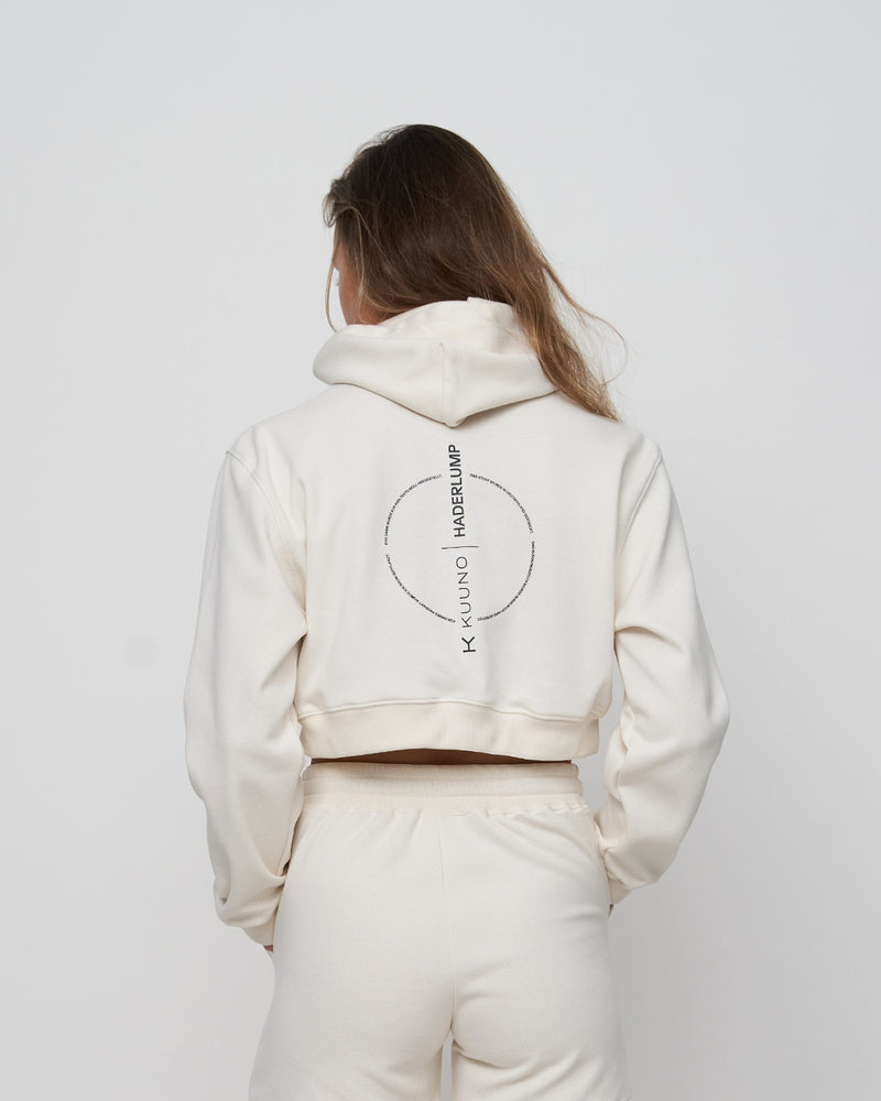 Haderlump Cropped Hoodie Off White