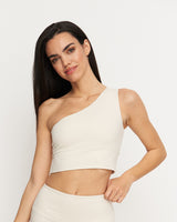 Essential One Shoulder Bra Light Beige