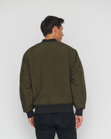 Reversible Bomber Jacket Night Black / Forest Green