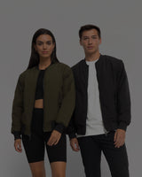 Reversible Bomber Jacket Night Black / Forest Green